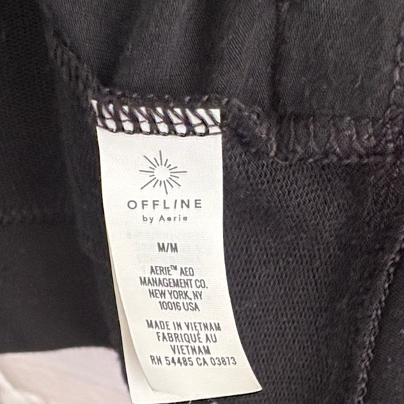 Offline by Arie Black Zip-Up Hoodie Jacket with Gray Stripes M - Picture 5 of 5